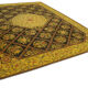 Handwoven persian overdyed 291 cm x 404 cm yellow wool rug