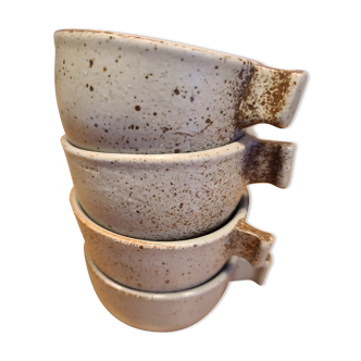 Sandstone cups with handle