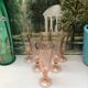 Vintage Rosaline Champagne Flutes