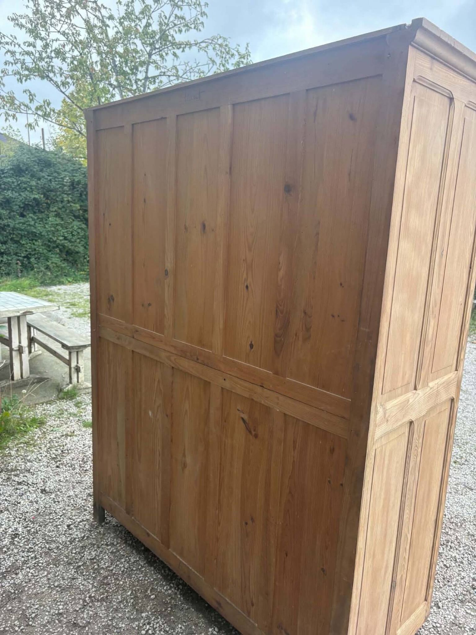 Parisian wardrobe / vintage wardrobe in raw wood