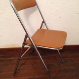 Set of 5 folding chairs 1970 Souvignet