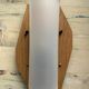 Vintage 60s wall light – wood, brass & perspex
