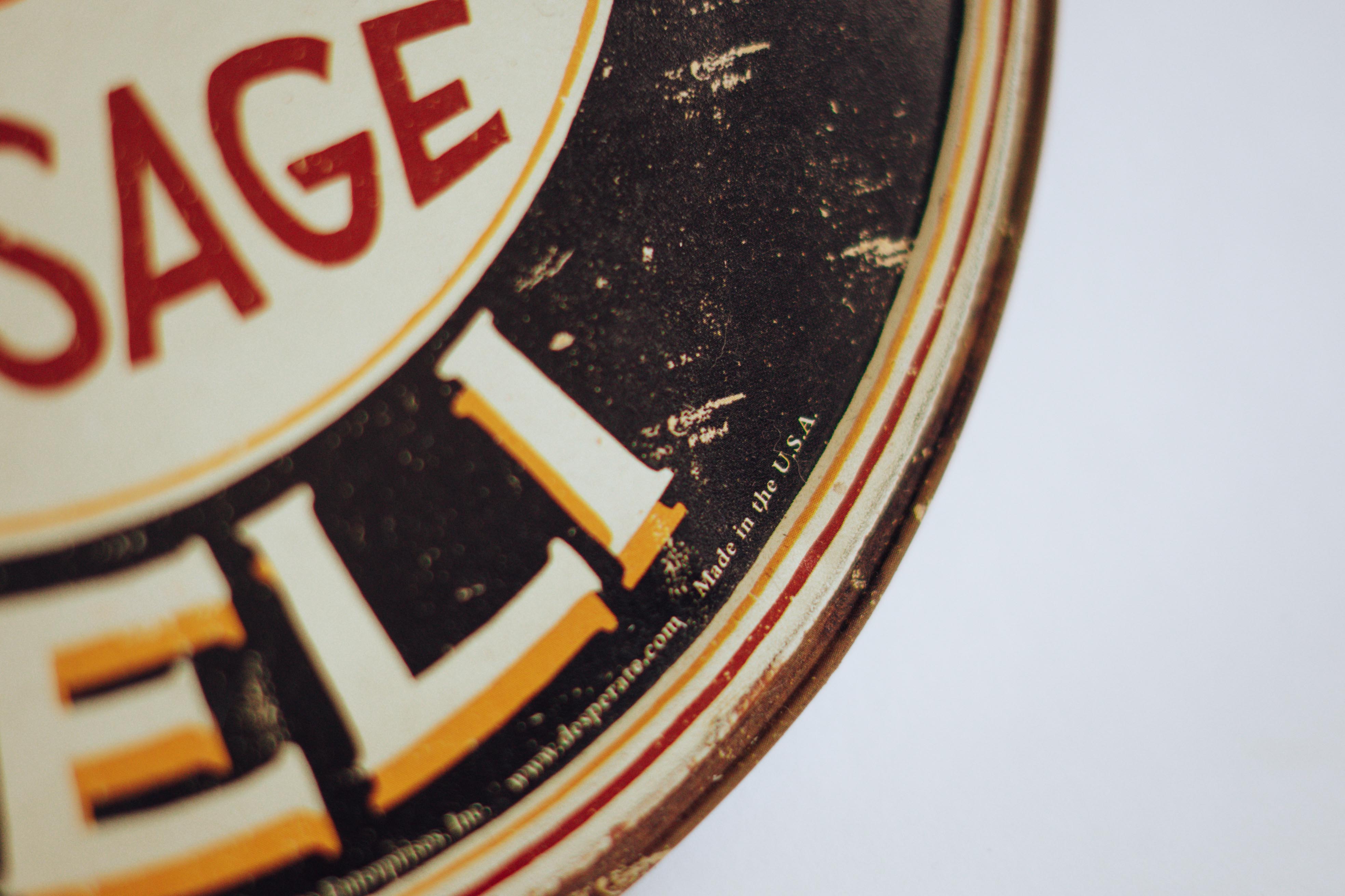 Dick's vintage canvas sign plate screen-printed