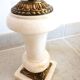 Alabaster and brass lamp, living room table lamp, decorative home lamp