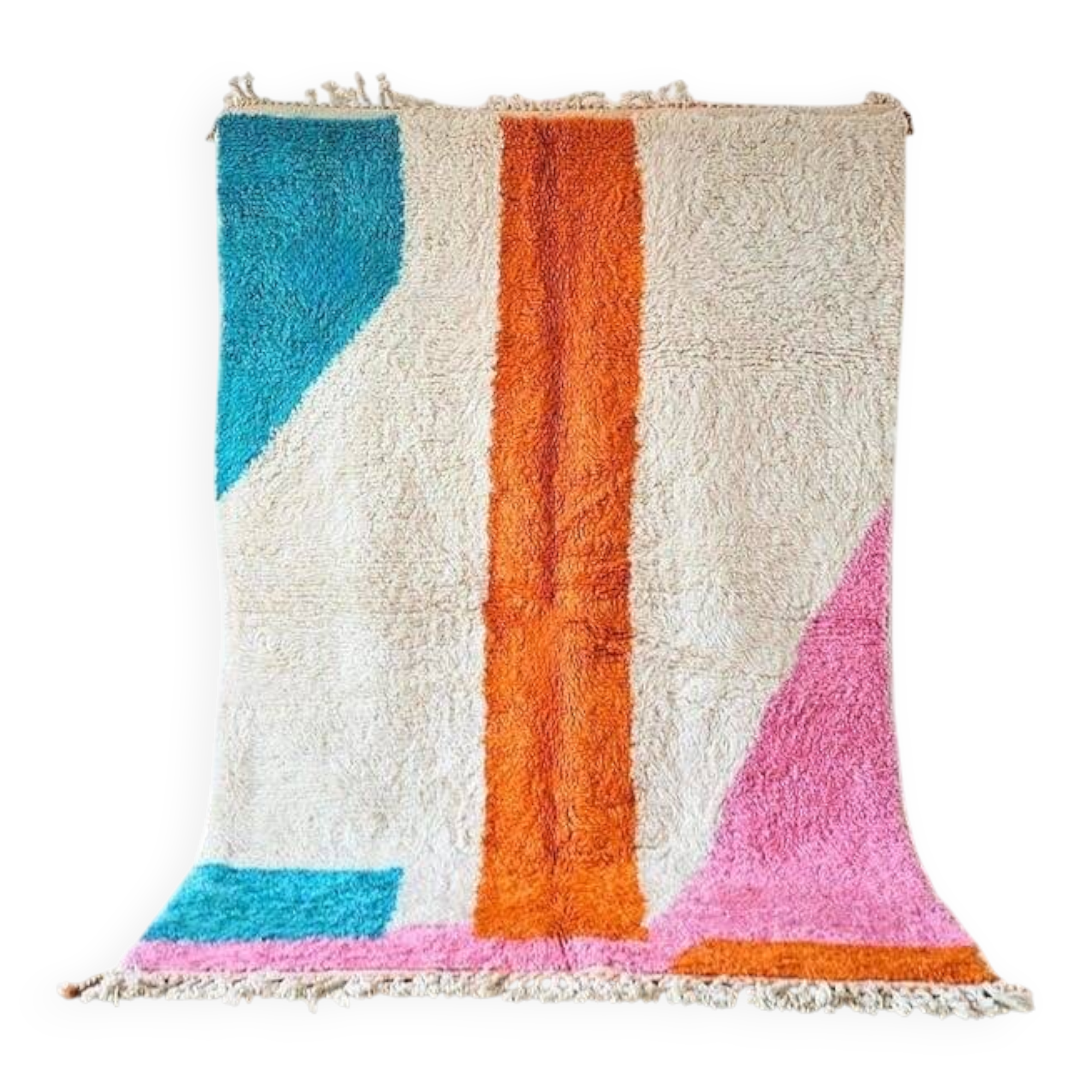 Colorful natural pure wool rug, size 200 x 300 cm