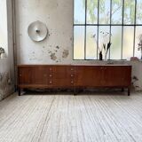 Enfilade teck XL années 60 constructiviste