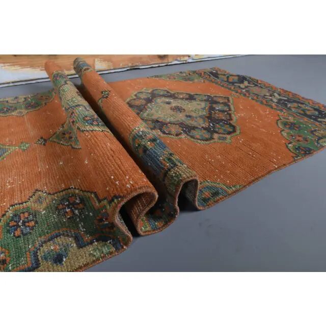 1960s vintage Turkish hand-knotted runner 82x335