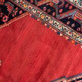 Tapis persan Hamadan vintage fait main, 136 cm x 210 cm, années 1960