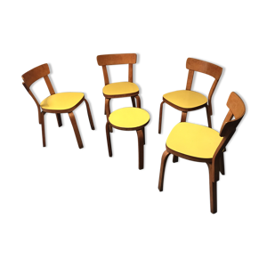 Lots de 4 chaises et un tabouret
