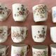 Old flowery coffee cups mismatched