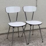 Formica chairs white compass feet