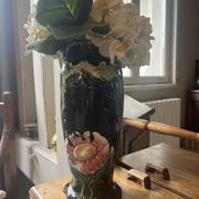 Vase art déco en barbotine signé A.G de Bruyn