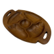 Solid teak aperitif dish