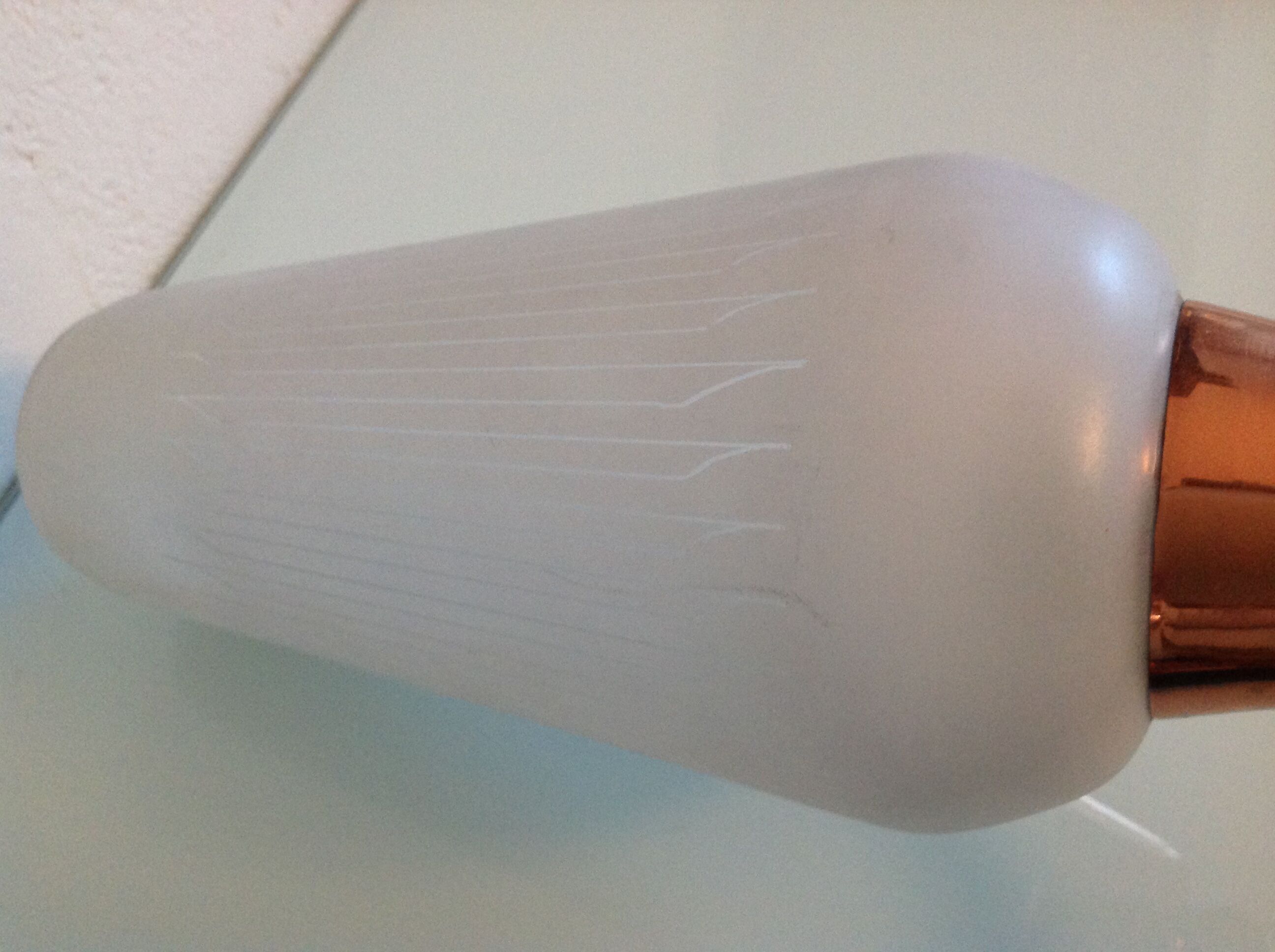 Wall lamp double conical glasses in opaline white style Scandinavian