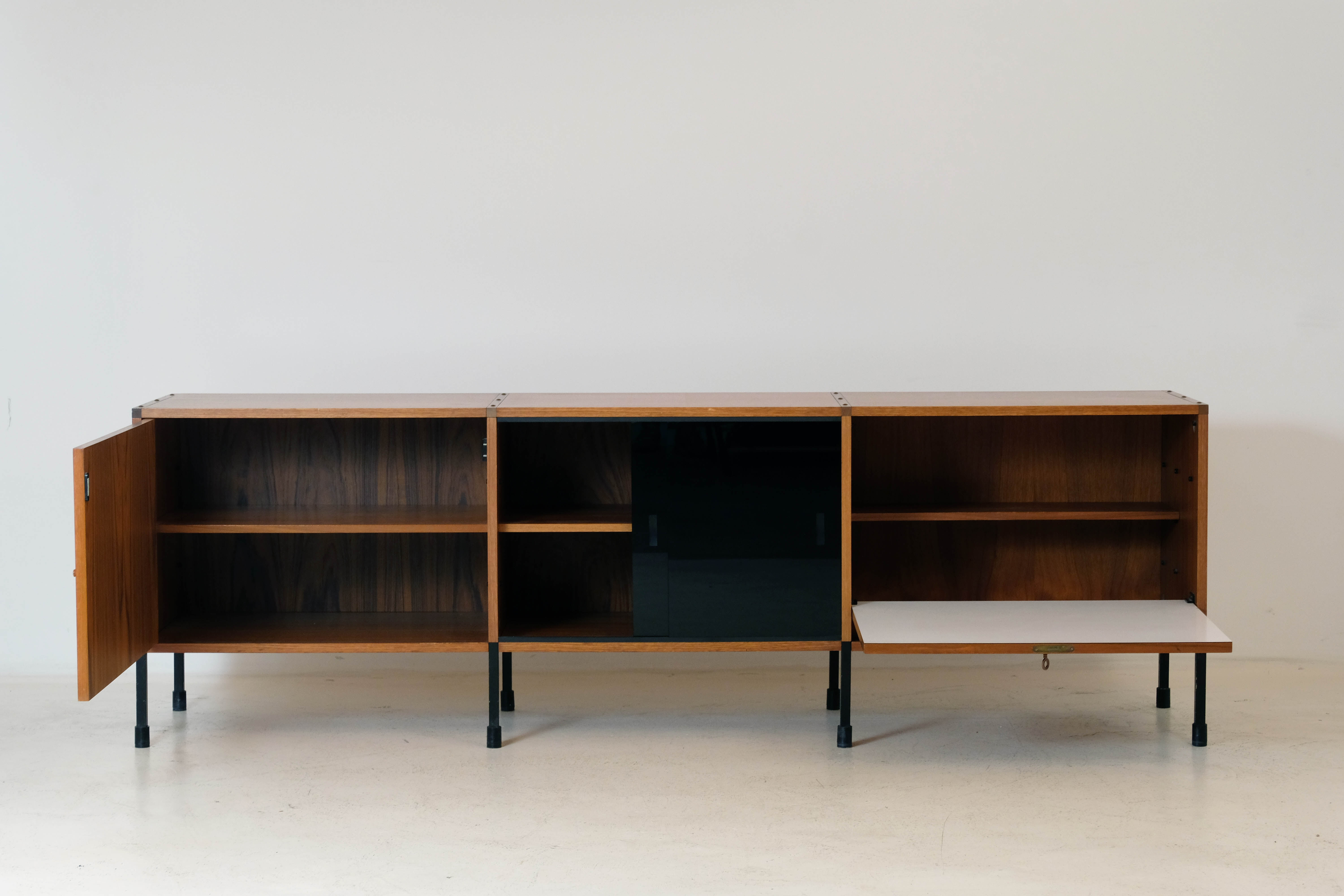 Teak enfilade Minvielle ARP Guariche, Motte, Mortier 1960