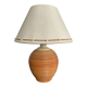 Vintage lamp from the 70s in ceramic and wicker