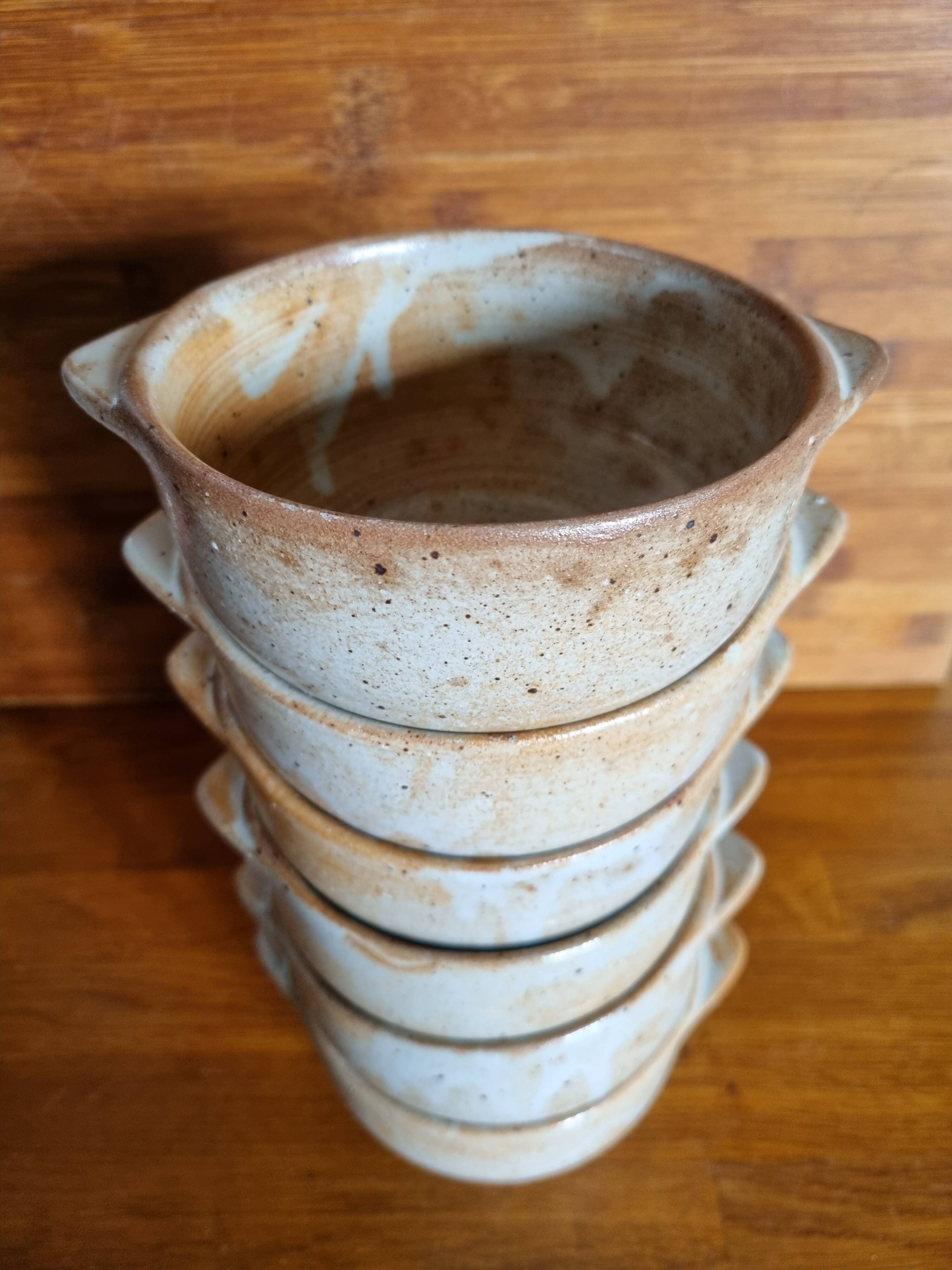 Set of 6 stoneware bowls