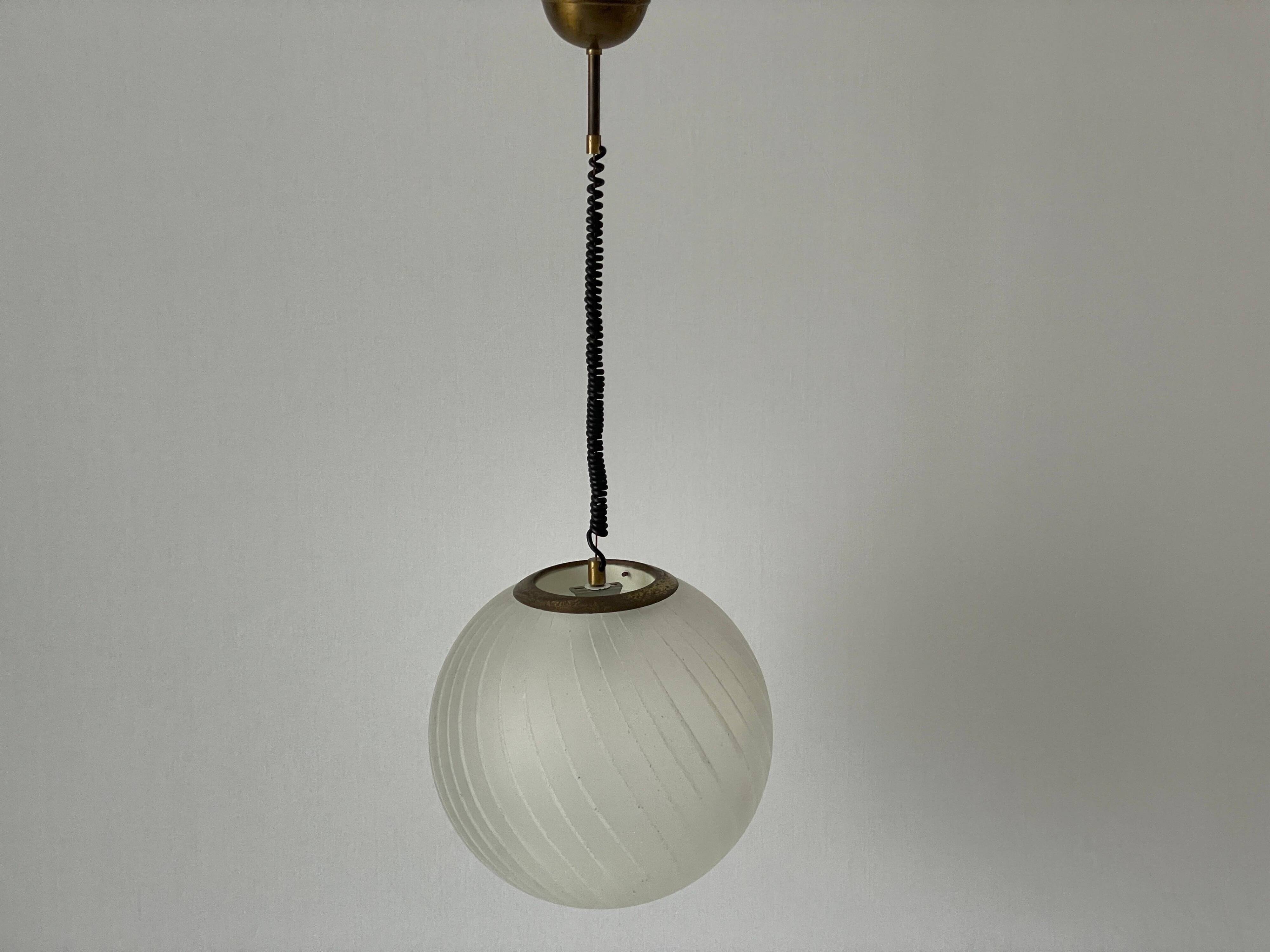Italian suspended glass lamp Ball and Ball, 1960s, Italy
