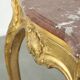 Antique French side table with marble tabletop from the 19th century