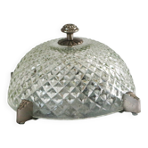 Vintage diamond point glass ceiling light