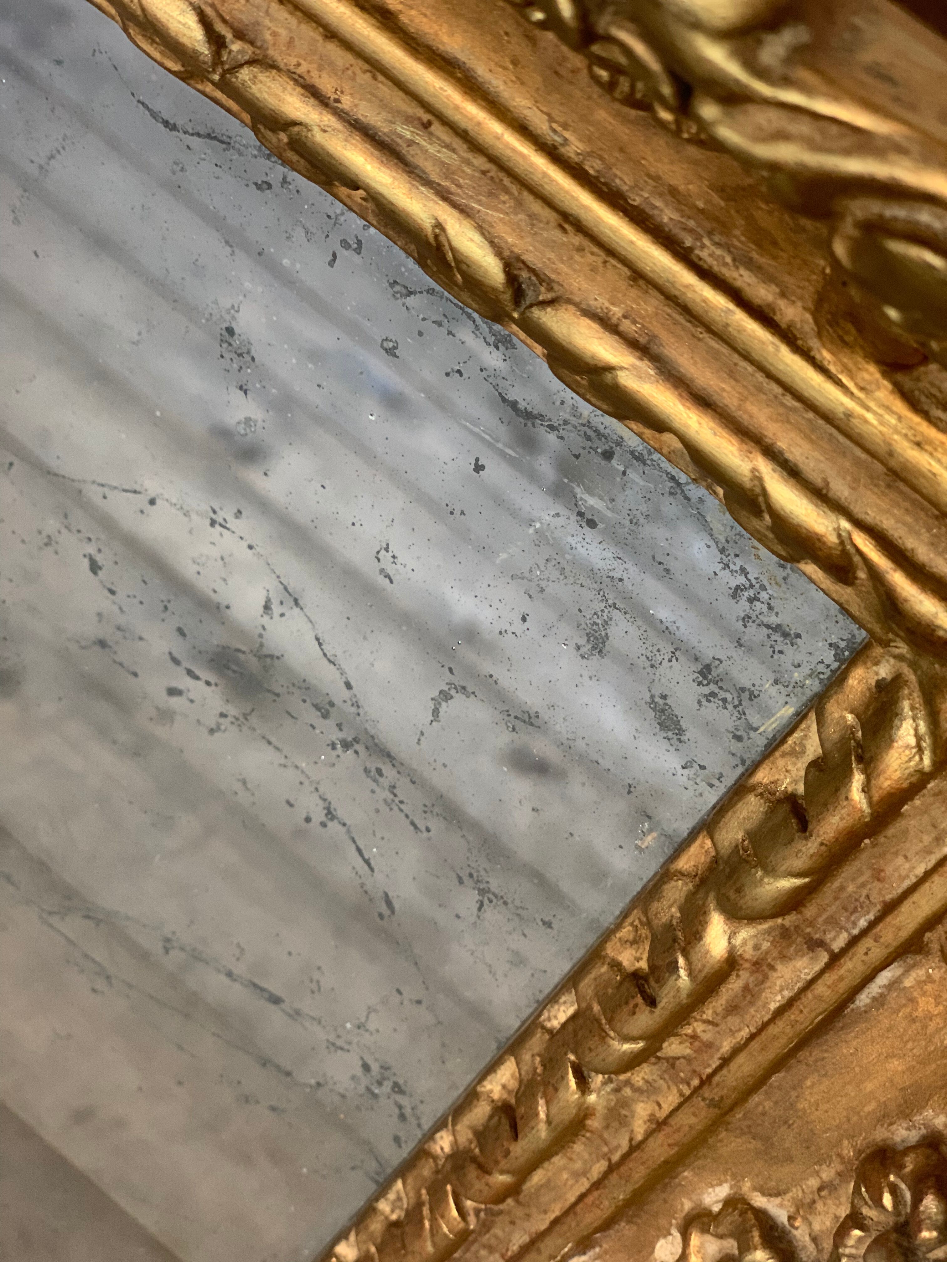 Vintage gilded wall mirror