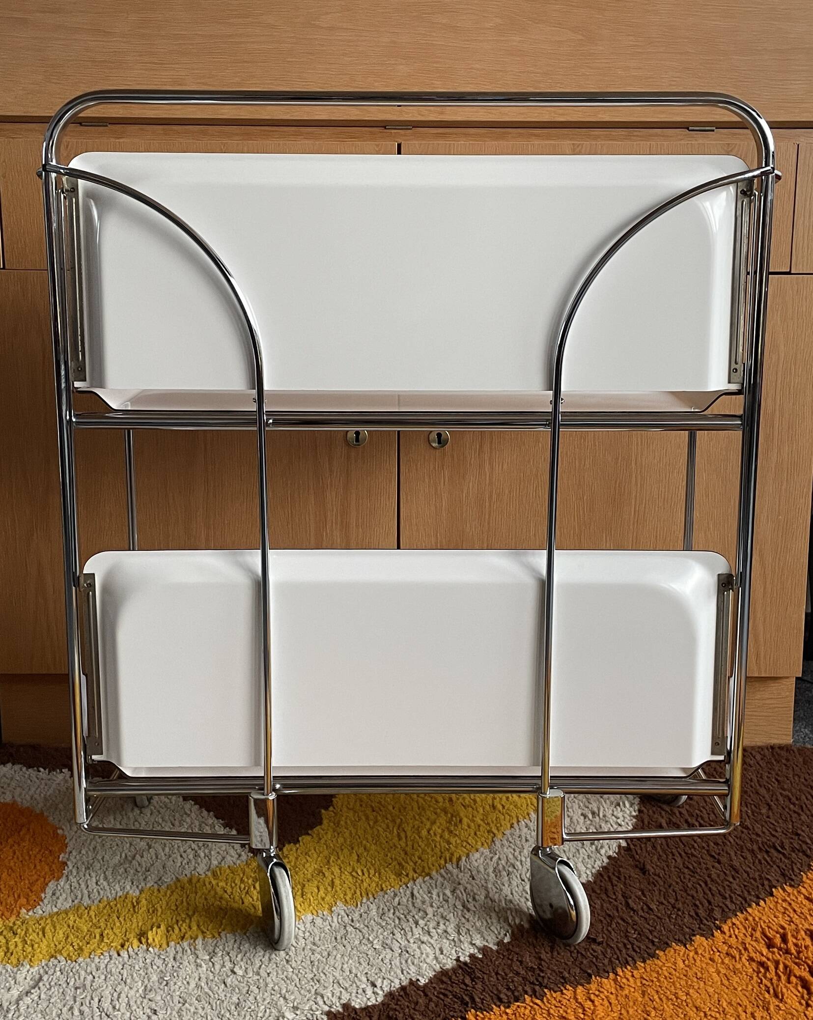 Mid-Century Folding Dinette Serving Cart from Bremshey Gerlinol, 1960s