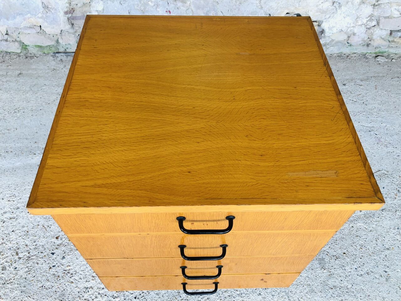 Commode vintage chêne blond Circa 60