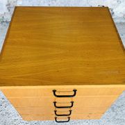 Vintage low storage cabinet blond oak Circa 60