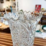 Large moulded glass vase - 1970s/80s