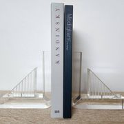 Serre-livres en méthacrylate massif – Design moderniste rare, années 1980