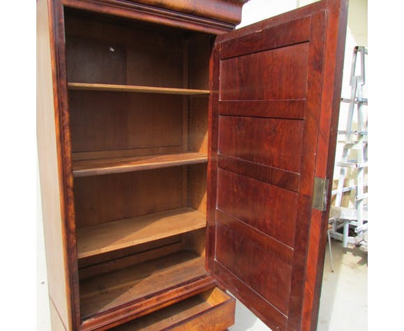 Mahogany one-piece ice cream cupboard cabinet