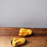 Lot salt shaker vintage pepper yellow slurry pepper