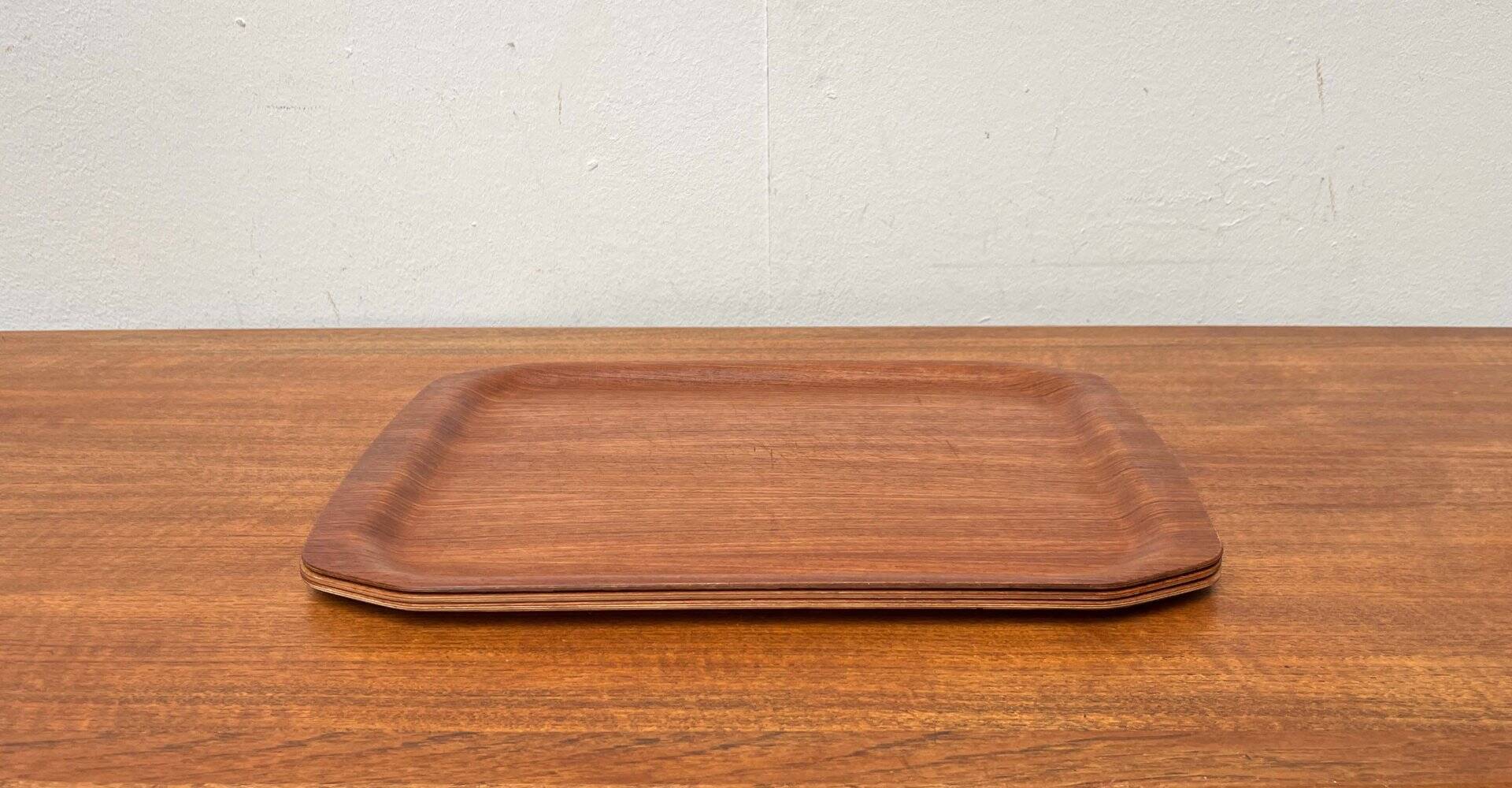 Teak trays by Langva, mid-century modern, 1960s, set of 3.