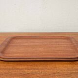 Teak trays by Langva, mid-century modern, 1960s, set of 3.