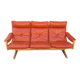 Scandinavian bench in wood and leather by Soda Galvano for Liebe Mobel