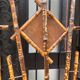 Vintage patinated bamboo coat holder