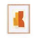 Painting on paper - ella - yellow and orange - signed eawy