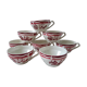 Lot de 8 tasses à café Digoin Sarreguemines modèle Ala