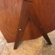 1960's vintage bookcase blond walnut and compass feet