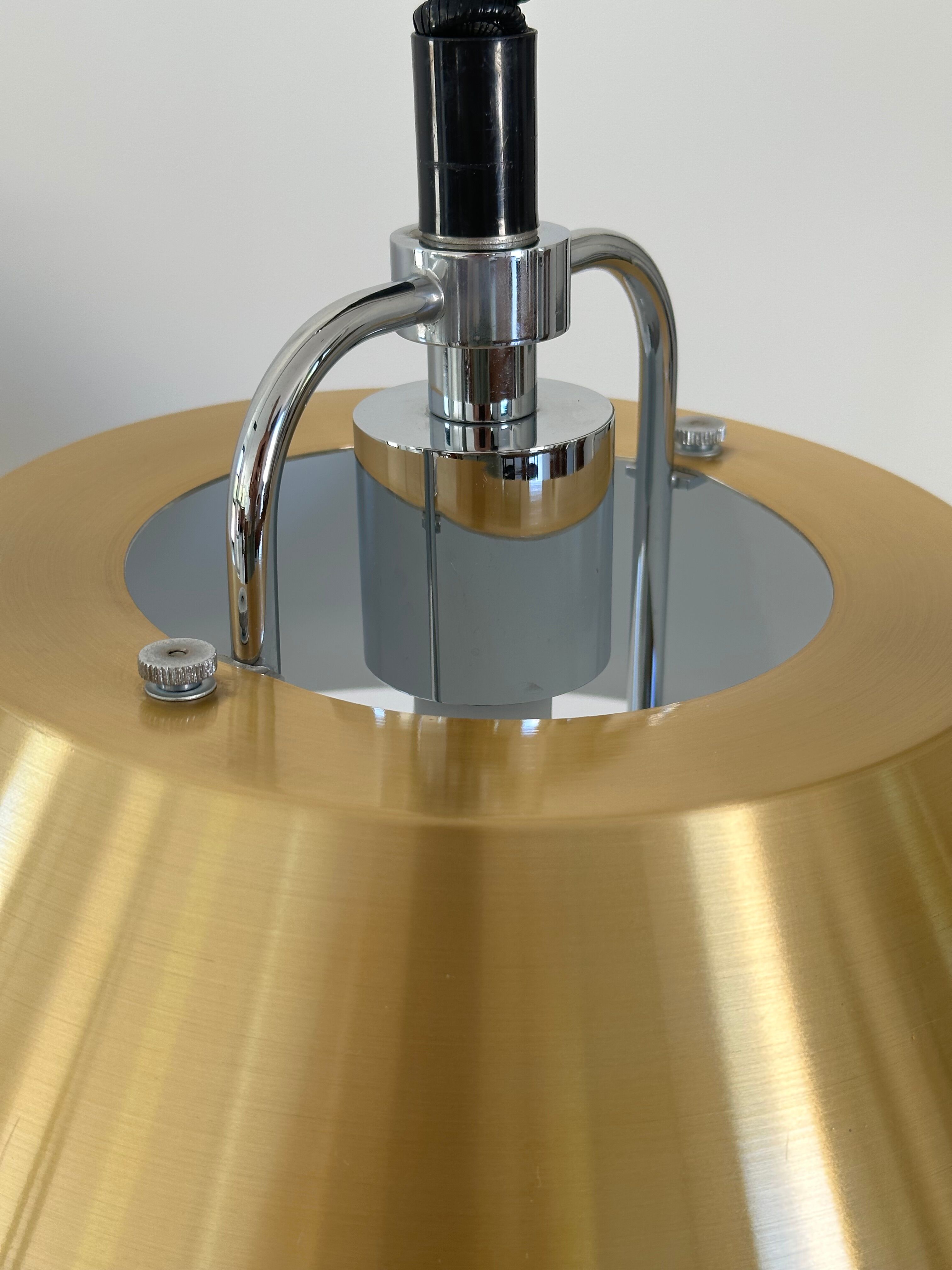 Chandelier pendant lamp rises and falls, design Jo Hammerborg for Fog and Mørup, Denmark circa 1960