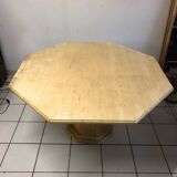 Octagonal Travertine Dining Table Circa 1980