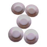 A set of 5 pink deep plates from Digoin Sarreguemines.