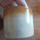 2 vintage khaki ceramic mugs