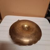 Golden hand candle holder