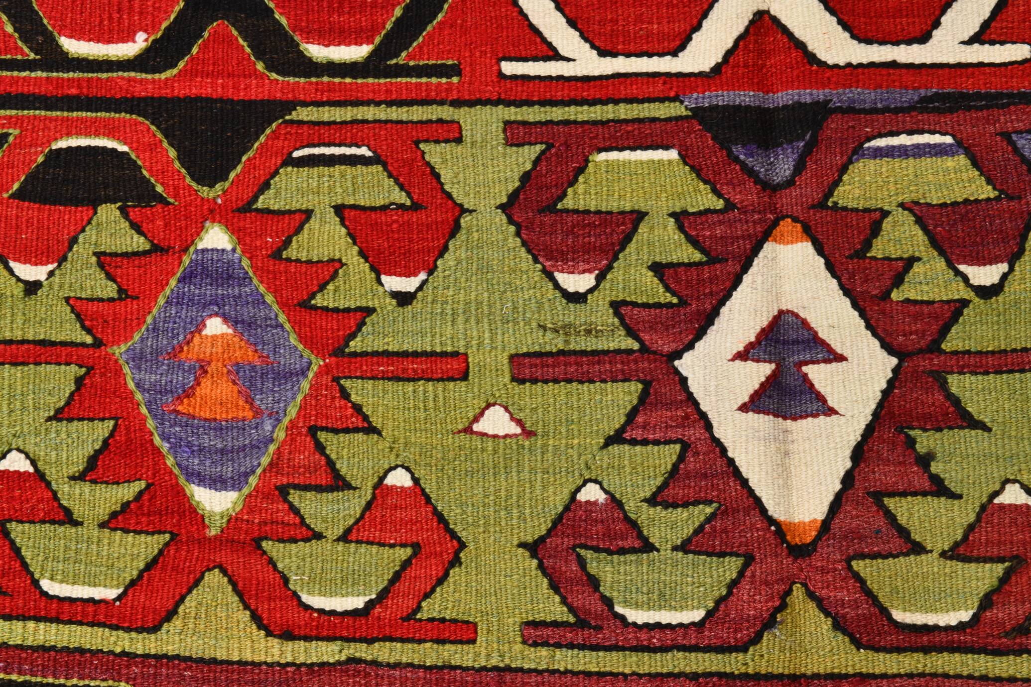 5x11 Colorful Vintage Kilim Rug, Modern Kilim Rug, 158x335Cm,Rare Style Rug