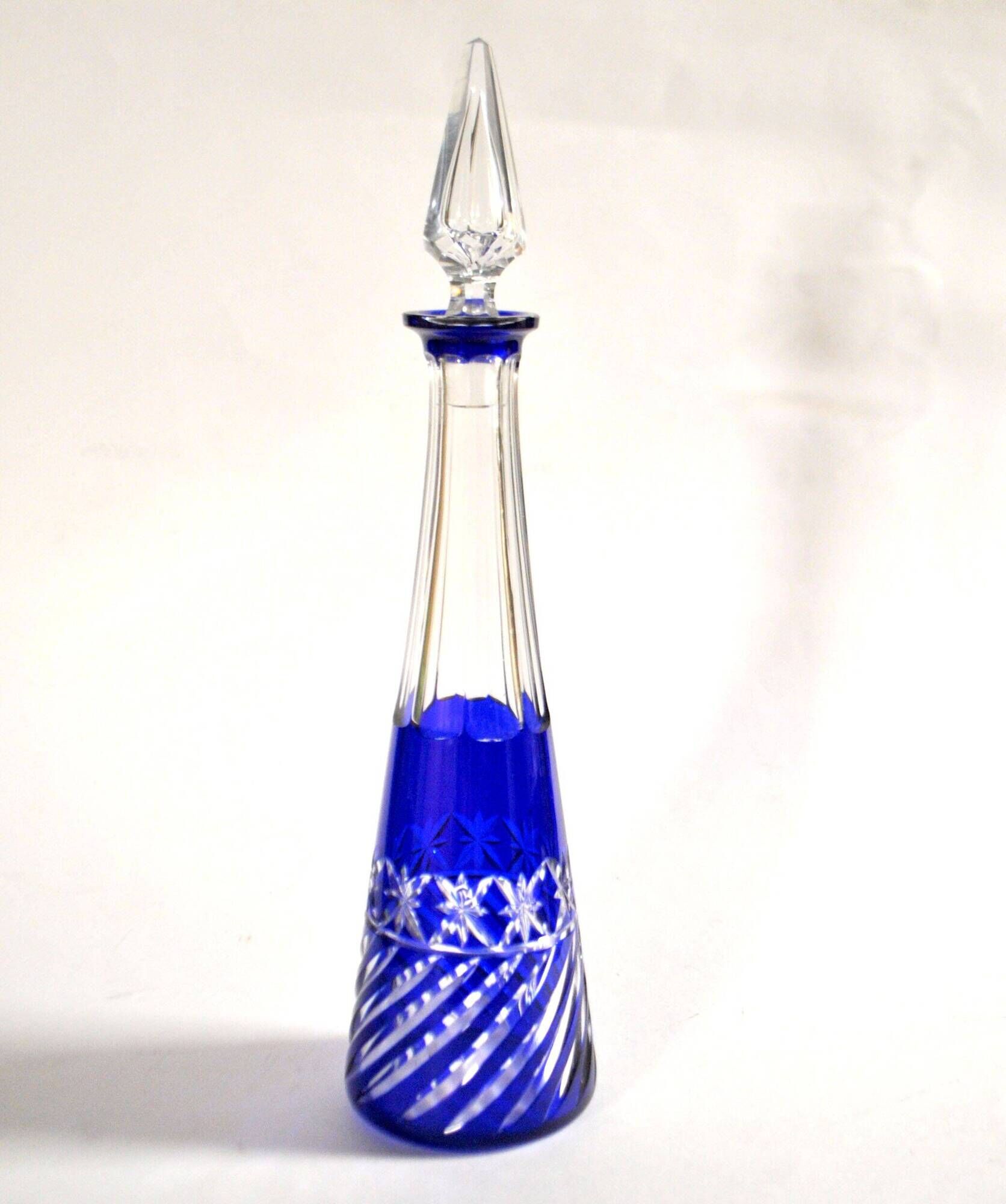 SAINT-LOUIS Metra Carafe in double-layered cobalt blue crystal – liqueur H31.5cm