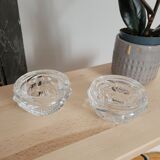 Set of two crystal candlesticks