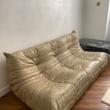 Sofa bench 3 places Togo by Michel Ducaroy edition Ligne Roset vintage