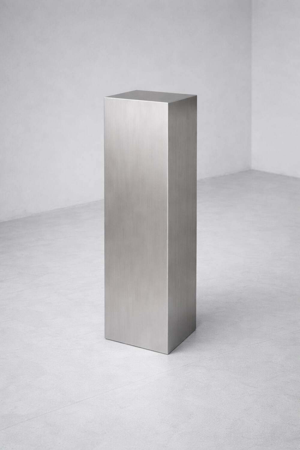 Stainless Steel Garden Pedestal / Sculptural Outdoor Plinth