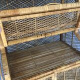 Vintage rattan bookcase
